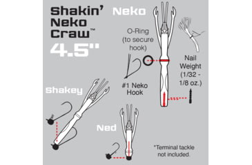 Image of Culprit Shakin 4.5 in Neko Craw, Green Pumpkin Blue Flake, NC412-70