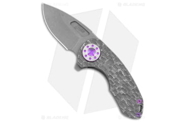 Image of Curtiss Knives F3 Compact Folding Knife, 2.50in, CPM MagnaCut, Drop Point Blade, Titanium, Gray Handle, FJ Milled Ti/Pink, Gray/Gray, 6.25 inch, BHQ-178856