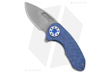 Image of Curtiss Knives F3 Compact Folding Knife, 2.50in, CPM MagnaCut, Drop Point Blade, Titanium, Blue Handle, FJ Milled Ti/Blue, Blue/Gray, 6.25 inch, BHQ-178871