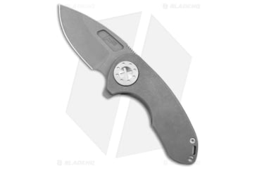 Image of Curtiss Knives F3 Compact Folding Knife, 2.50in, CPM MagnaCut, Drop Point Blade, Titanium, Gray Handle, Standard, Gray/Gray, 6.25 inch, BHQ-178876