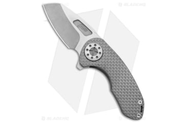 Image of Curtiss Knives F3 Compact Folding Knife, 2.50in, CPM MagnaCut, Sheepsfoot Blade, Titanium, Gray Handle, Dot Ti WF, Two-Tone, Gray/Gray, 6.25 inch, BHQ-178893