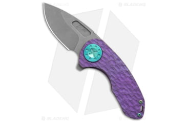 Image of Curtiss Knives F3 Compact Folding Knife, 2.50in, CPM MagnaCut, Drop Point Blade, Titanium, Purple Handle, FJ Milled Ti/Purple, Purple/Gray, 6.25 inch, BHQ-186473