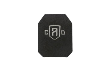 Image of Custom Armor Group AR500 Rhino Coated Level III Stand Alone Steel Armor Plate, Shooters Cut, 8in x 10in, AR500-SC-8X10