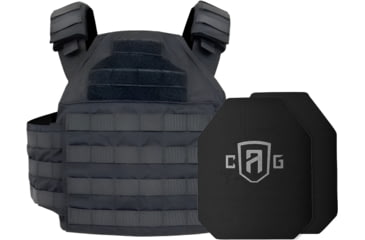 Image of Custom Armor Group GPC 2.0 Lightweight LEVEL IV Ceramic Plates Armor Kit, Black, 10x12in, CAG GPC 2.0 L4