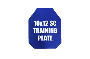 Image of Custom Armor Group Non Ballistic Blue Marked SAPI Training Plate, Shooters Cut, 10in x 12in, GTP-SC-SC-1012-NY