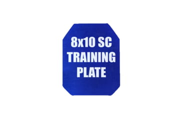 Image of Custom Armor Group Non Ballistic Blue Marked SAPI Training Plate, Shooters Cut, 8in x 10in, GTP-SC-SC-810-NY