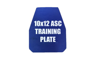 Image of Custom Armor Group Non Ballistic Blue Marked SAPI Training Plate, Swimmers Cut, 10in x 12in, GTP-SC-ASC-1012-NY