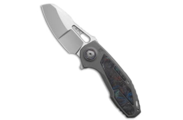 Image of Custom Knife Factory Custom Knife Factory Peace Duke 2.0 Frame Lock Knife Ti/CF3" Stonewash, Gray/Black, Bohler M398, adult, BHQ-234024