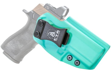 Image of CYA Supply Co. Base Optics Ready for Sig Sauer, P320 X Carry, Right Hand Draw, Teal Blue, Small, BOR0267