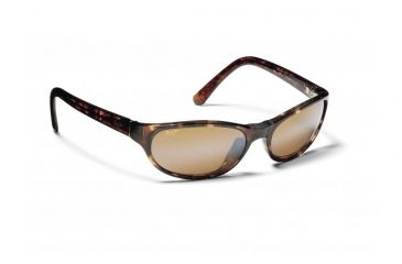 Image of Maui Jim Cyclone Sunglasses w/ Tortoise Frame and HCL Bronze Lenses - H136-10, Quarter View