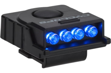 Image of Cyclops Hat Clip Light Blue LED Headlamp, Black, CYC-HCBLK-BL