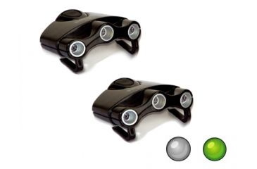 Image of Cyclops Orion Hat Clip Light 3 LED 2 Pack w/ White and Green LEDS CYC-HC1WGPK