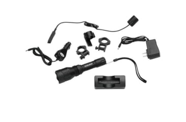 Image of Cyclops Scope Mounted Varmint Light, Rechargeable LED Flashlight w/ Green LED, 250 Lumens, Clam Pack, Black, CYC-VB250NC