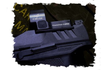 Image of Cyelee Optics Chameleon-GSRS8 Reflex Red Dot Sight, 1x26.5x22.5mm, 8 MOA Dot, Black, X004G5BOQF