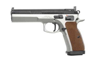 Image of CZ-USA 75 Tactical-Sport Pistol, .40 S&amp;W, 5.3in barrel, steel frame, checkered walnut grip, recoil operated semi-automatic, fixed white 3-dot, 17 round magazine, CZ-75 TS-40SW-5.3-1-FRRMPG