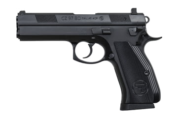 Image of CZ-USA 97-BD Pistol, .45 ACP, 4.65in barrel, steel frame, thin aluminum grip, recoil operated semi-automatic, fixed tritium, 10 round magazine, CZ-97 BD-45-4.65-1-FRRMPG