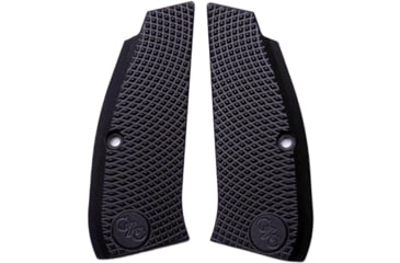 Image of CZ Custom Thick Aggressive Checker Full Size CZ 75 Pistol Grip Panels, Black, 10219