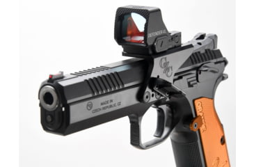 Image of CZ Custom CZ TS Orange, CZ Czechmate, CZ TS 2 Racing Green Red Dot Sight Mount w/Thumb Rest, Black, 10538