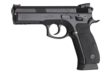 Image of CZ-USA 75-SP-01-Shadow Pistol, 9mm Luger, 4.6in barrel, black polycoat steel frame, black rubber grip, recoil operated semi-automatic, fiber-optic front, Novak rear, 18 round magazine, CZ75SP01SH9MM4.61FRRMPG