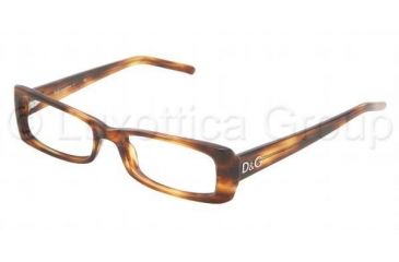 Image of D&amp;G DD 1158 Eyeglasses Styles - Striped Havana Frame w/Non-Rx 50 mm Diameter Lenses, 677-5017