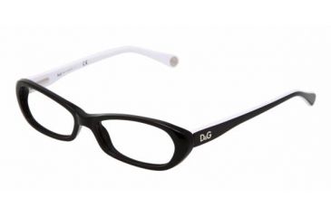 Image of D&amp;G DD 1192 Eyeglasses, Black Frame w/Non Rx 49 mm Diameter Lenses, 1706 4915