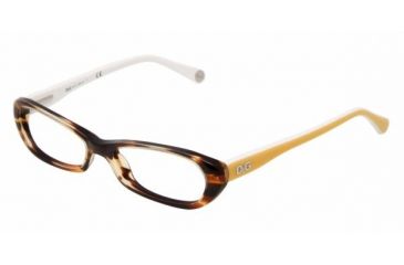 Image of D&amp;G DD 1192 Eyeglasses, Havana Orange Frame w/Non Rx 49 mm Diameter Lenses, 1707 4915