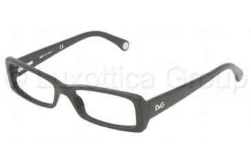 Image of D&amp;G DD 1193 Eyeglasses, Black Frame w/Non Rx 50 mm Diameter Lenses, 501 5016
