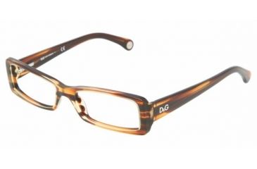 Image of D&amp;G DD 1193 Eyeglasses, Orange Havana Frame w/Non Rx 50 mm Diameter Lenses, 1572 5016