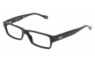 Image of D&amp;G DD 1203 Eyeglasses Styles - Black Frame w/Non-Rx 50 mm Diameter Lenses, 501-5015