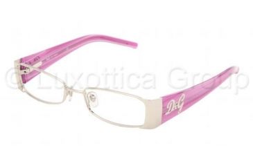 Image of D&amp;G Eyeglasses DD5049 with No-Line Progressive Rx Prescription Lenses, Select Frame Color / Lens Diameter 275 Silver Frame / 49 mm Prescription Lenses