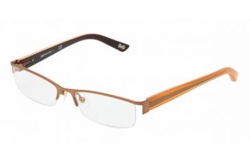 Image of D&amp;G DD 5069 Eyeglasses Styles - Light Brown Frame w/Non-Rx 50 mm Diameter Lenses, 353-5016
