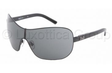 Image of D&amp;G DD 6053 Sunglasses Styles Black Frame / Gray Lenses, 064-87-0132, DandG DD 6053 Sunglasses Styles Black Frame / Gray Lenses