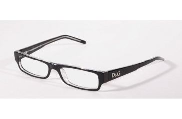 Image of D&amp;G DD1121 Progressive Eyeglasses Black Top On Clear Frame w/ 52 mm Diameter Lenses, 675-5216