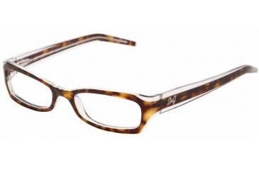 Image of D&amp;G DD1137 SV Prescription Eyeglasses - Havana On Transparent Frame / 51 mm Prescription Lenses, 556-5117