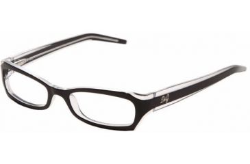Image of D&amp;G DD1137 SV Prescription Eyeglasses - Black Top On Clear Frame / 51 mm Prescription Lenses, 675-5117