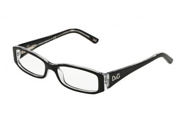 Image of D&amp;G DD 1179 Eyeglasses Styles - Black Top On Clear Frame w/Non-Rx 49 mm Diameter Lenses, 675-4916