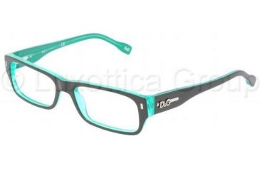 Image of D&amp;G DD1204 Progressive Prescription Eyeglasses 1773-5116 - Black On Green 