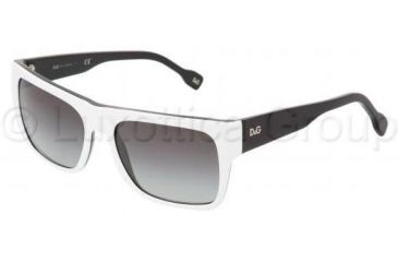 Image of D&G DD3044 Sunglasses 783/8G-5618 - White On Black Gray Gradient