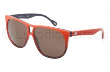 Image of D&amp;G DD3076 Progressive Prescription Sunglasses DD3076-197073-5911 - Lens Diameter 59 mm, Frame Color Orange Gradient on Blue