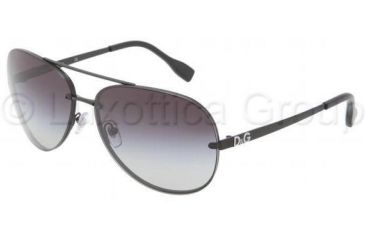 Image of D&amp;G DD6086 Sunglasses 11068G-6414 - Matte Black Frame, Gray Gradient Lenses