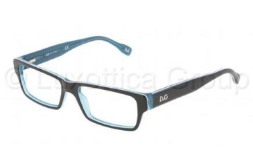 Image of D&amp;G Eyeglass Frames DD1203 1870-5215 - Black Turquo/White Frame, Demo Lens Lenses