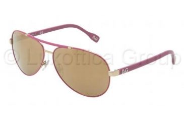 Image of D&amp;G DD6078 Sunglasses with No-Line Progressive Rx Prescription Lenses DD6078-1115F9-6112 - Lens Diameter 61 mm, Frame Color Pale Gold Violet