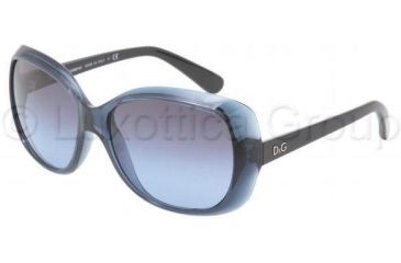 Image of D&amp;G DD8075 Sunglasses with No-Line Progressive Rx Prescription Lenses DD8075-19118F-5816 - Lens Diameter: 58 mm, Frame Color: Gray / Transparent Blue