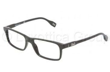 Image of D&amp;G Vibrant colours DD1244 Single Vision Prescription Eyeglasses 501-5116 - Black Frame