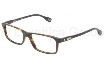 Image of D&amp;G Vibrant colours DD1244 Single Vision Prescription Eyeglasses 502-5316 - Havana Frame