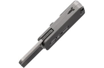 Image of D Rocket Design Auto Squarehead Button Lock Automatic Folding Knives, 1.25in Satin Bohler M390 Stainless Blade, Gray Titanium Handle, SQUAREHEAD-SMOOTH