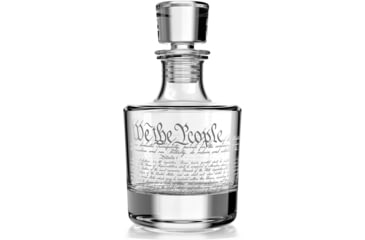 Image of Old Southern Brass Constitution of the United States Decanter, Clear, 25oz/750ml, OSB-DECANTER-COUS