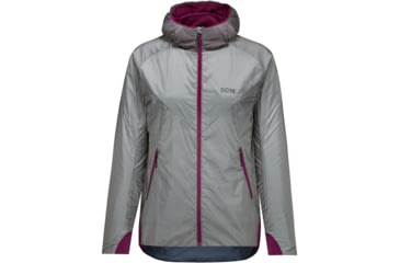 Image of GOREWEAR R5 WINDSTOPPERR Insulated Running Jacket Womens in Lab Gray/Process Purple 2XS Slim fit Windproof 3ADBFE98, 100666-BFBQ-34