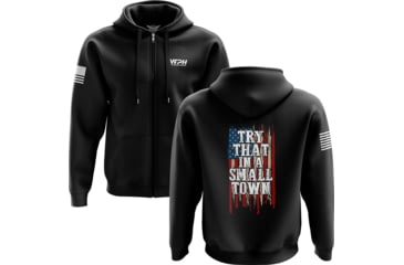 Image of Wethepeopleholsters.Com Try That in a Small Town Zip Up Hoodie, try-that-in-a-small-town-zip-up-hoodie