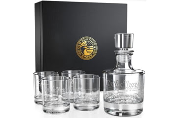 Image of Old Southern Brass Constitution of the United States Premium Gift Box, Decanter Whiskey Glass Gift 5 per Set, Clear, 12 oz, OSB-5PCSET-COTUS